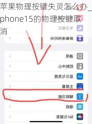 苹果物理按键失灵怎么办_iphone15的物理按键取消