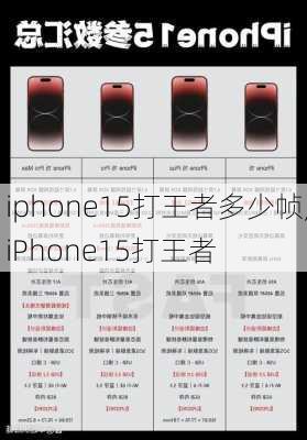 iphone15打王者多少帧,iPhone15打王者