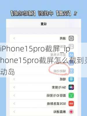 iPhone15pro截屏_iphone15pro截屏怎么截到灵动岛