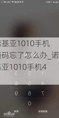 诺基亚1010手机锁码忘了怎么办_诺基亚1010手机4g