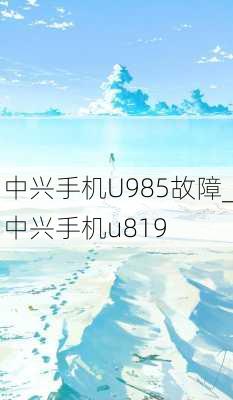 中兴手机U985故障_中兴手机u819