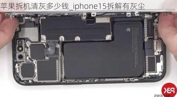 苹果拆机清灰多少钱_iphone15拆解有灰尘