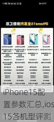 iPhone15配置参数汇总,ios15各机型评测