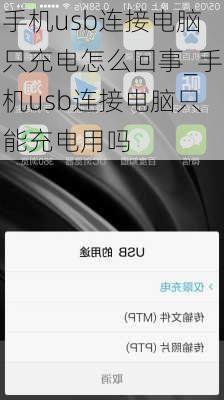 手机usb连接电脑只充电怎么回事_手机usb连接电脑只能充电用吗