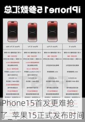 iPhone15首发更难抢了_苹果15正式发布时间