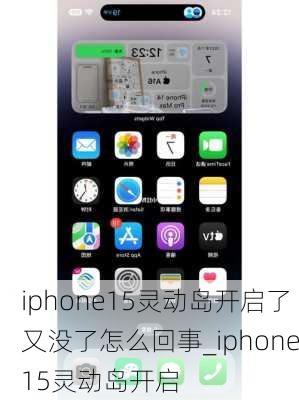 iphone15灵动岛开启了又没了怎么回事_iphone15灵动岛开启