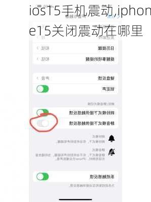 ios15手机震动,iphone15关闭震动在哪里