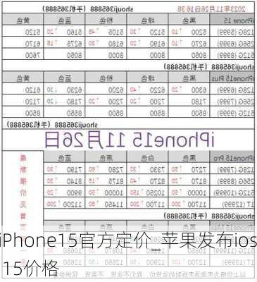 iPhone15官方定价_苹果发布ios 15价格