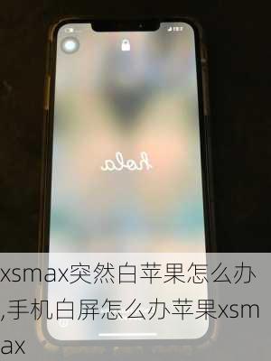 xsmax突然白苹果怎么办,手机白屏怎么办苹果xsmax