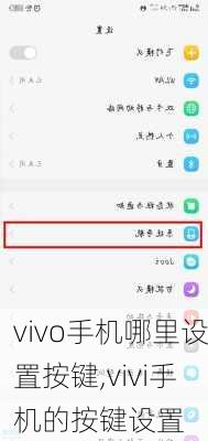 vivo手机哪里设置按键,vivi手机的按键设置