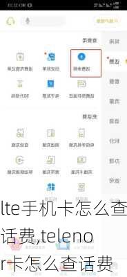 lte手机卡怎么查话费,telenor卡怎么查话费