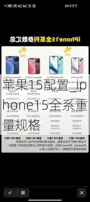 苹果15配置_iphone15全系重量规格