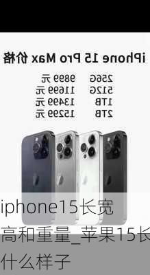iphone15长宽高和重量_苹果15长什么样子