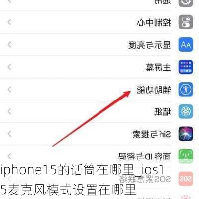 iphone15的话筒在哪里_ios15麦克风模式设置在哪里