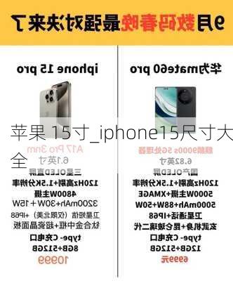苹果 15寸_iphone15尺寸大全