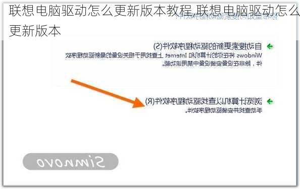 联想电脑驱动怎么更新版本教程,联想电脑驱动怎么更新版本