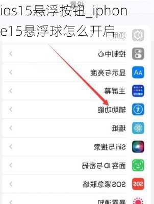 ios15悬浮按钮_iphone15悬浮球怎么开启