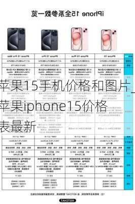 苹果15手机价格和图片_苹果iphone15价格表最新