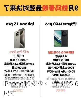 iPhone15多少寸_苹果15.6尺寸