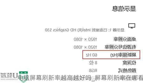 电脑屏幕刷新率越高越好吗_屏幕刷新率在哪看