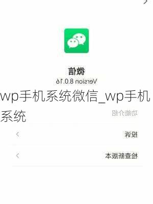 wp手机系统微信_wp手机系统