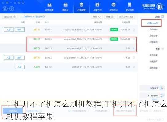手机开不了机怎么刷机教程,手机开不了机怎么刷机教程苹果