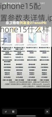 iphone15配置参数表详情,iphone15什么样子