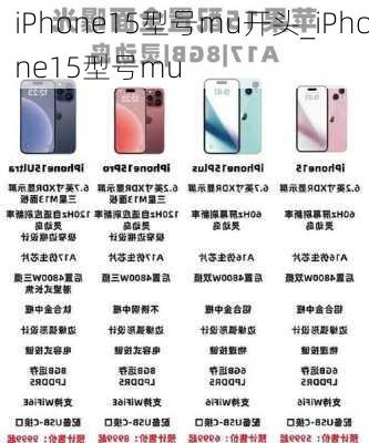 iPhone15型号mu开头_iPhone15型号mu