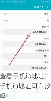 查看手机ip地址,手机ip地址可以改吗