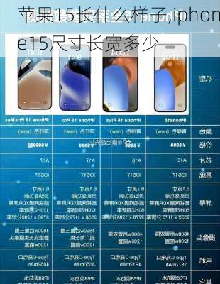 苹果15长什么样子,iphone15尺寸长宽多少