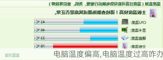 电脑温度偏高,电脑温度过高咋办