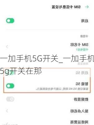 一加手机5G开关_一加手机5g开关在那