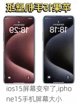 ios15屏幕变窄了,iphone15手机屏幕大小