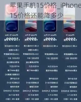 苹果手机15价格_iPhone15价格还能降多少