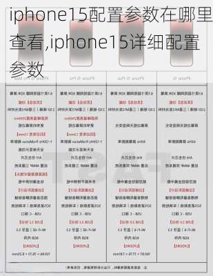 iphone15配置参数在哪里查看,iphone15详细配置参数