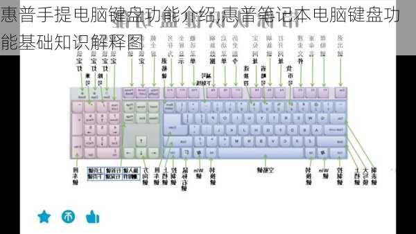 惠普手提电脑键盘功能介绍,惠普笔记本电脑键盘功能基础知识解释图