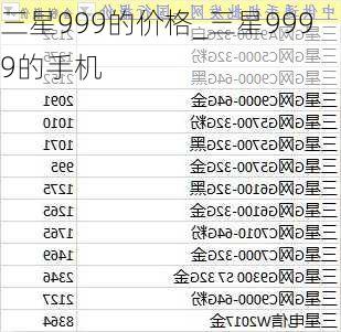 三星999的价格_三星9999的手机