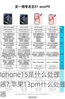 Iphone15是什么处理器?,苹果13pm什么处理器