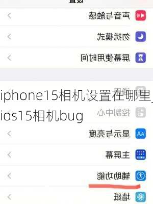 iphone15相机设置在哪里_ios15相机bug