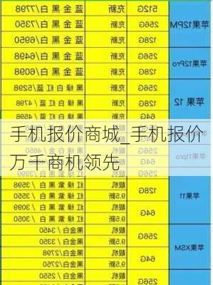 手机报价商城_手机报价万千商机领先