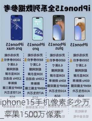 iphone15手机像素多少万_苹果1500万像素