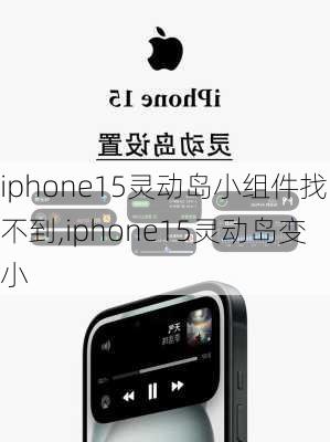 iphone15灵动岛小组件找不到,iphone15灵动岛变小