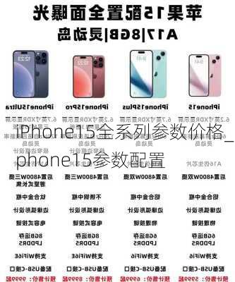 iPhone15全系列参数价格_iphone15参数配置