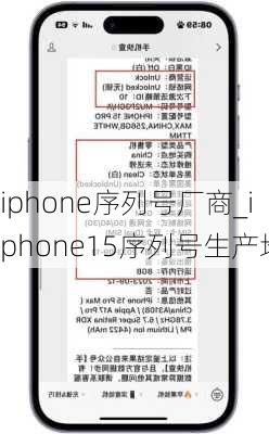 iphone序列号厂商_iphone15序列号生产地