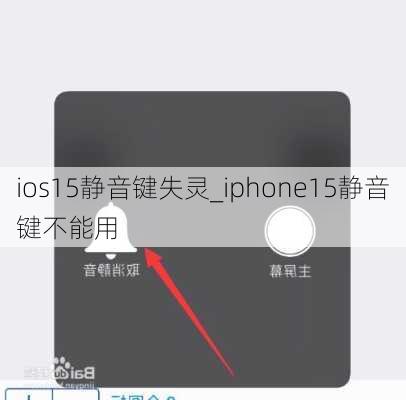 ios15静音键失灵_iphone15静音键不能用