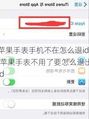 苹果手表手机不在怎么退id,苹果手表不用了要怎么退出id