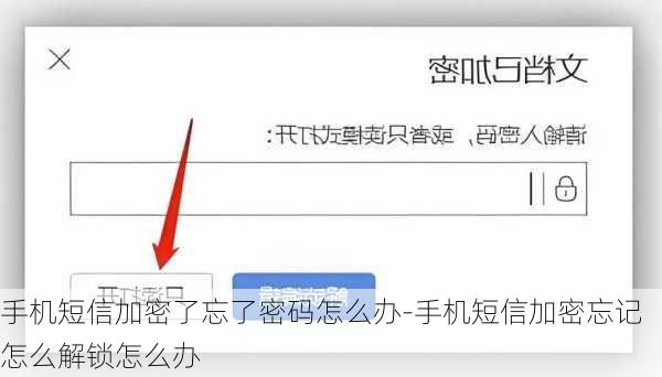 手机短信加密了忘了密码怎么办-手机短信加密忘记怎么解锁怎么办