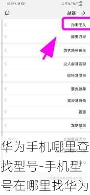 华为手机哪里查找型号-手机型号在哪里找华为