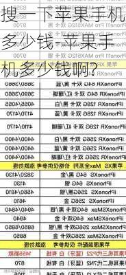 搜一下苹果手机多少钱-苹果手机多少钱啊?