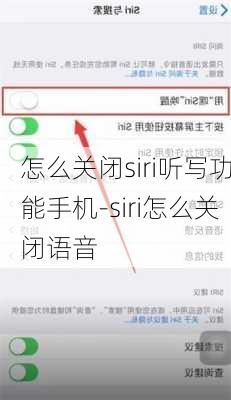 怎么关闭siri听写功能手机-siri怎么关闭语音